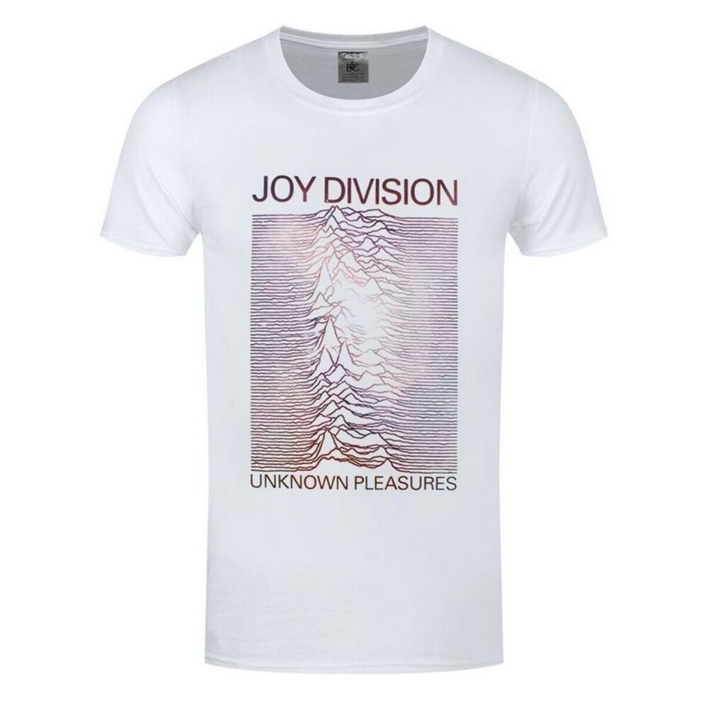Joy Division Unisex Adult Unknown Pleasures Gradient T-Shirt / White